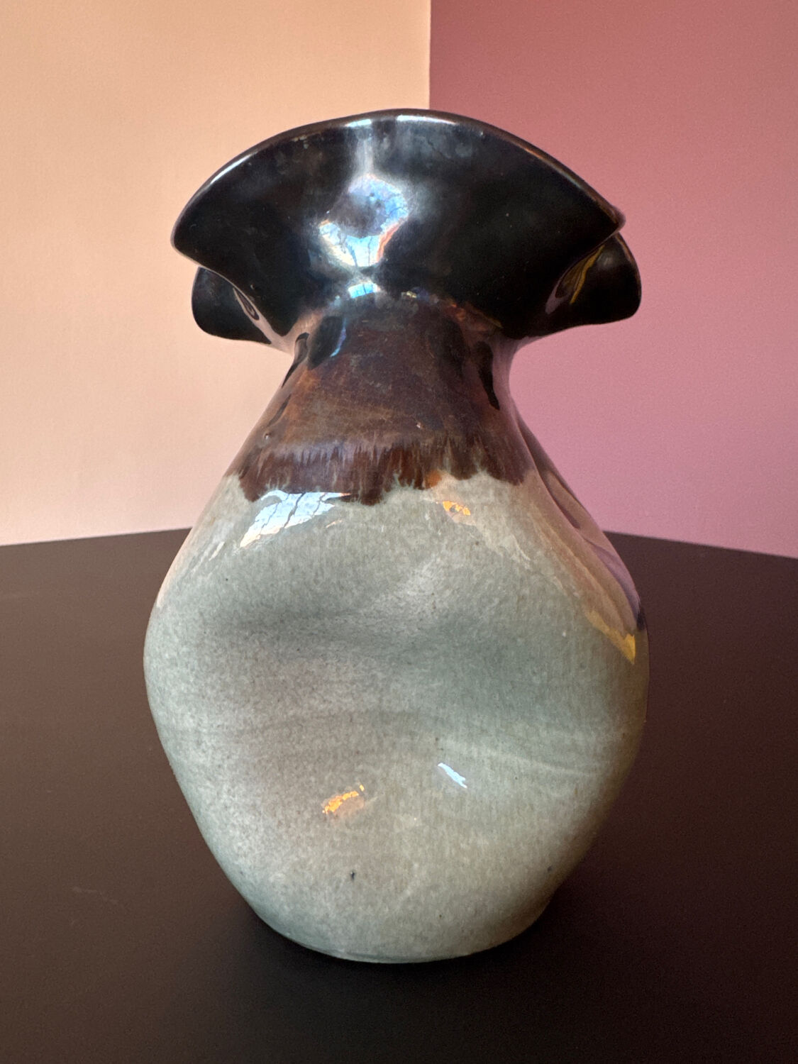 Vase en céramique signé Buxo – années 60 – céramique française vintage
