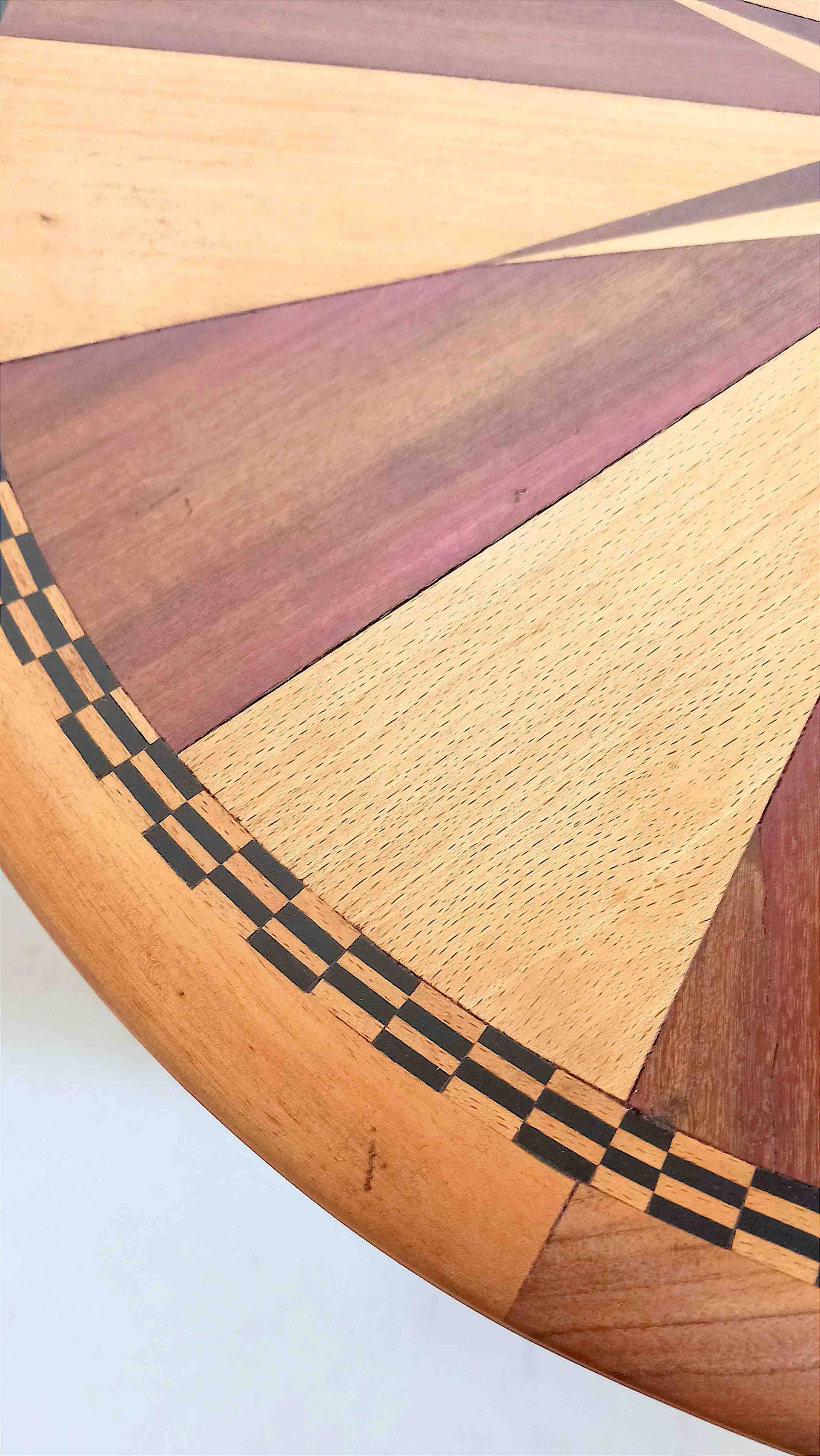 Art Deco 2-tiered pedestal table in purple rosewood, diameter 58.5 cm