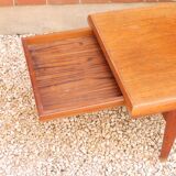 Danish teak wooden coffee table with hidden compartments, by Johannes Andersen for Trioh