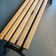 Industrial wooden bench
