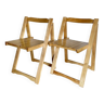 Paire de chaises bois pliante