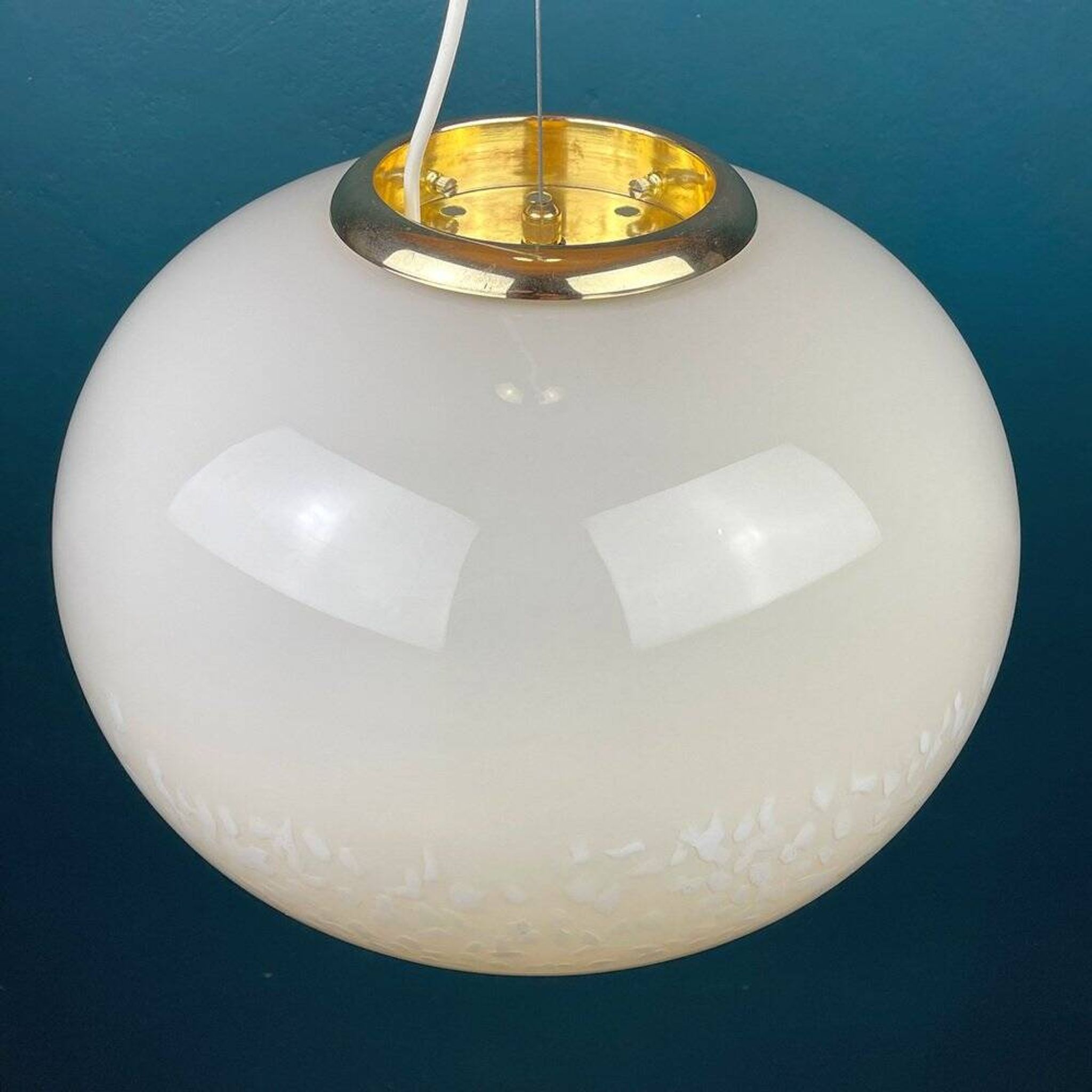 Suspension Murano Beige Italian from Murano glass, 1970s