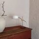 Vintage Midcentury desk lamp in brown leather and chrome Atelje Lyktan, Sweden