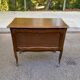 Vintage side table with drop leaf & wheels in Louis XV style