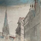 FRUSOTTE, optical view of Queen's College and Oxford University,