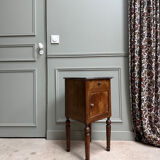 Nightstand in walnut, Napoleon III style.