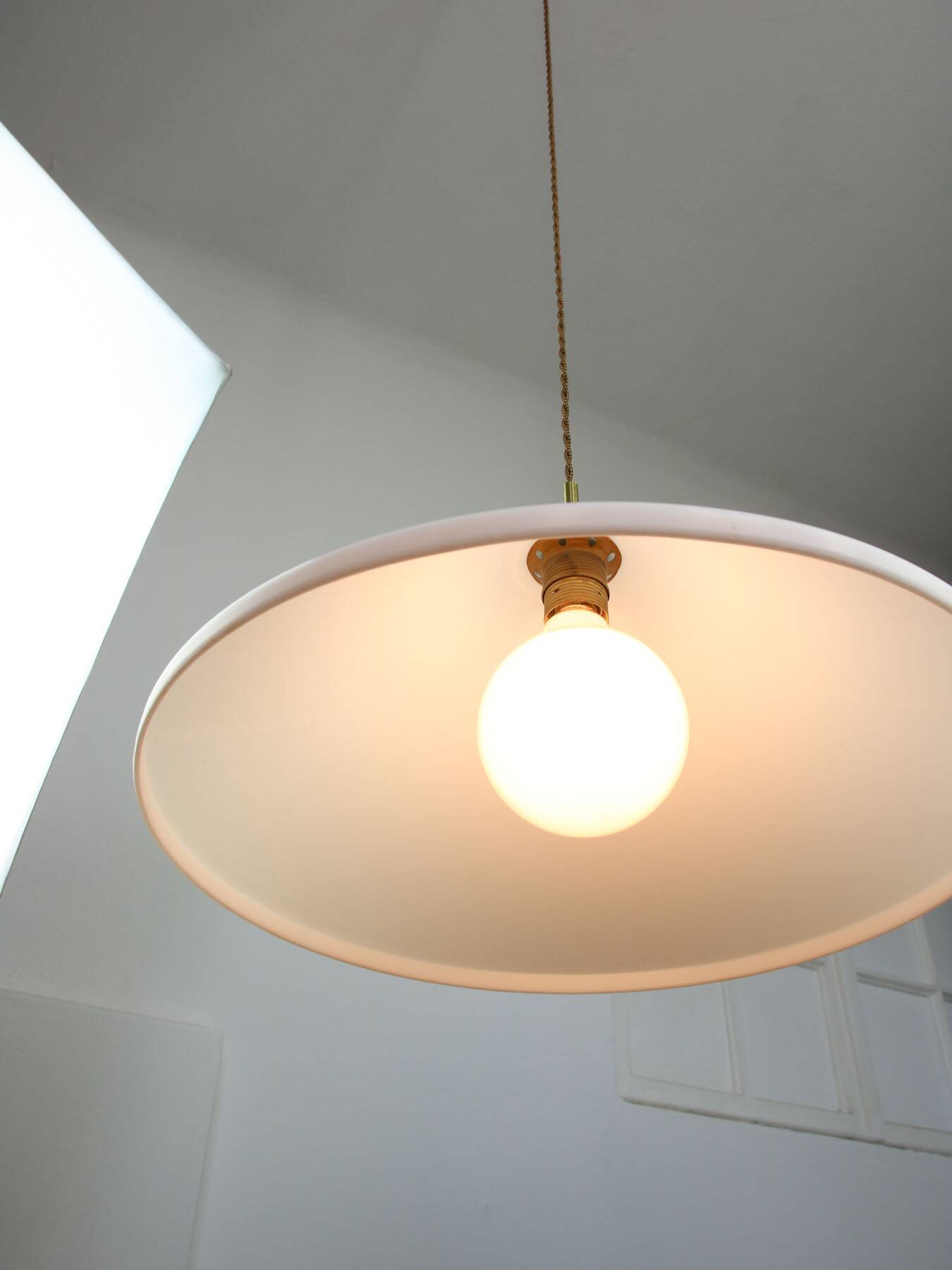 Elpis Pendant by Luigi Massoni for Guzzini in Plexiglass & Brass, 1970s