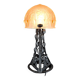 Important Art Deco Wrought Iron Lamp, by Bartelemie, France, Circa 1925