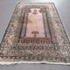 Turkish silk rug shabby vintage, 128x79cm tribal clearance 2510