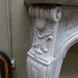 Louis XVI marble fireplace from the 19th century