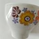 Vintage Winterling espresso cup duo, 70s floral design.