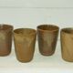Lot 4 Digoin vintage glazed stoneware cups 70/80