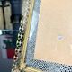 Vintage Photo Holder Frame - Golden Metal Glass - 20th Century Design Decoration - 1950 - 60s