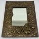 Small bronze Art Deco Nouveau vintage mirror from the 1920s.
