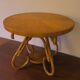 Circular bamboo coffee table, 1960s