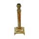 Classic Onyx and Brass Column Table Lamp 20th Century