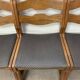 6 vintage solid wood brutalist chairs