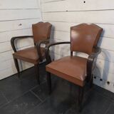 Pair of 1950s moustache-style bridge glasses