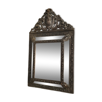 Mirror with parecloses, Napoleon III XIXth, 55x33 cm