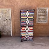 Tapis Berbère Boucherouite coloré - 80 x 189 cm