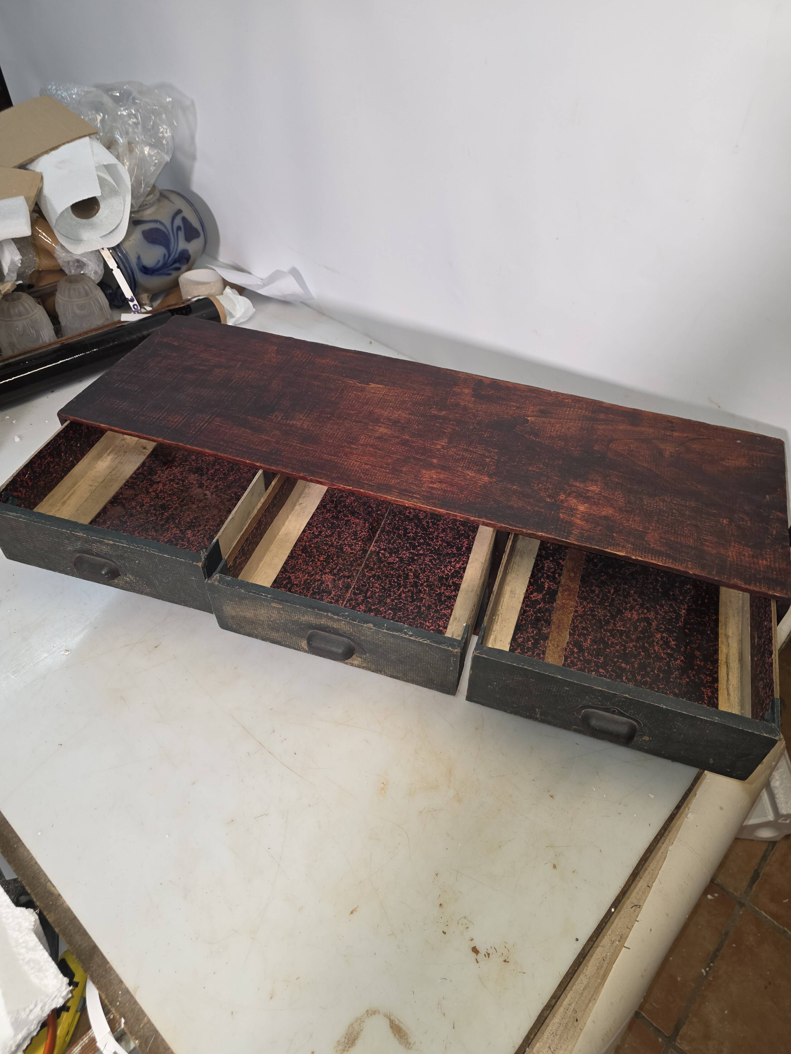 Antique workshop drawer unit from the 1920s.