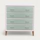 Vintage 1950s compass foot chest of drawers