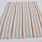 Tapis Kilim en chanvre d'Anatolie à rayures, référence 3681