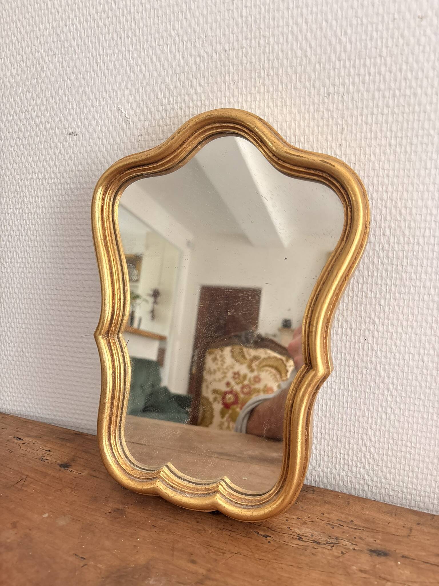Miroir Bois Doré Feuille Or Style Louis XV