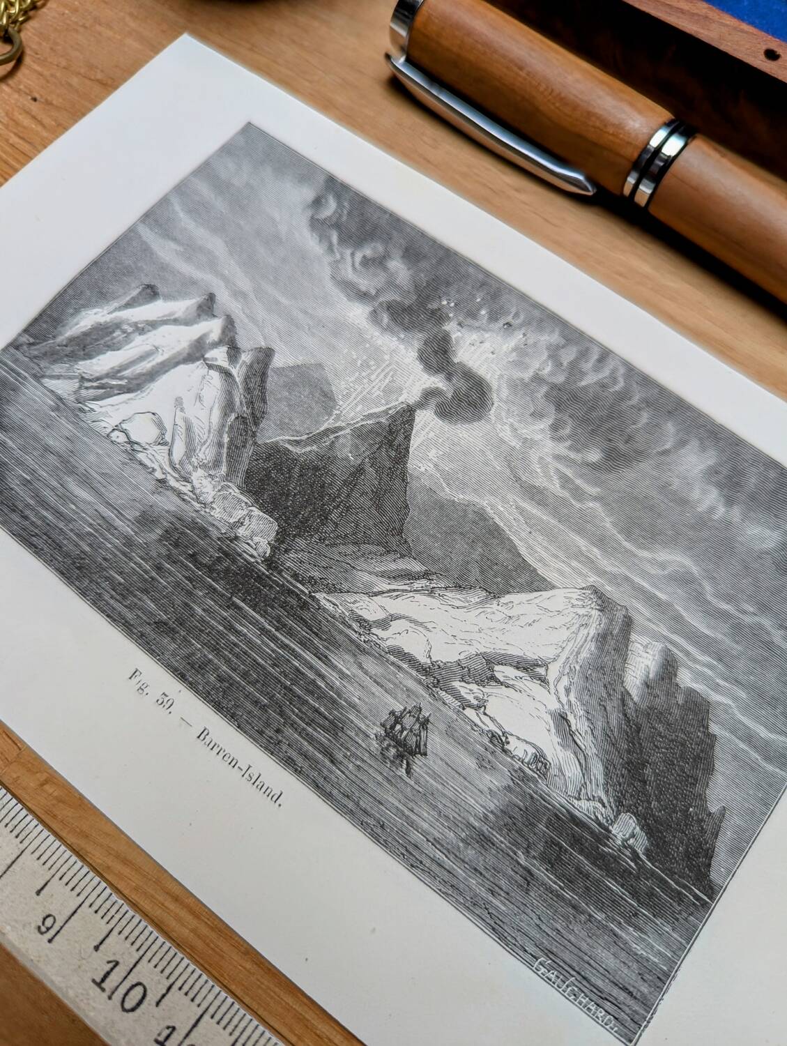 Printed in 1868, Barren Island, Indian Ocean.