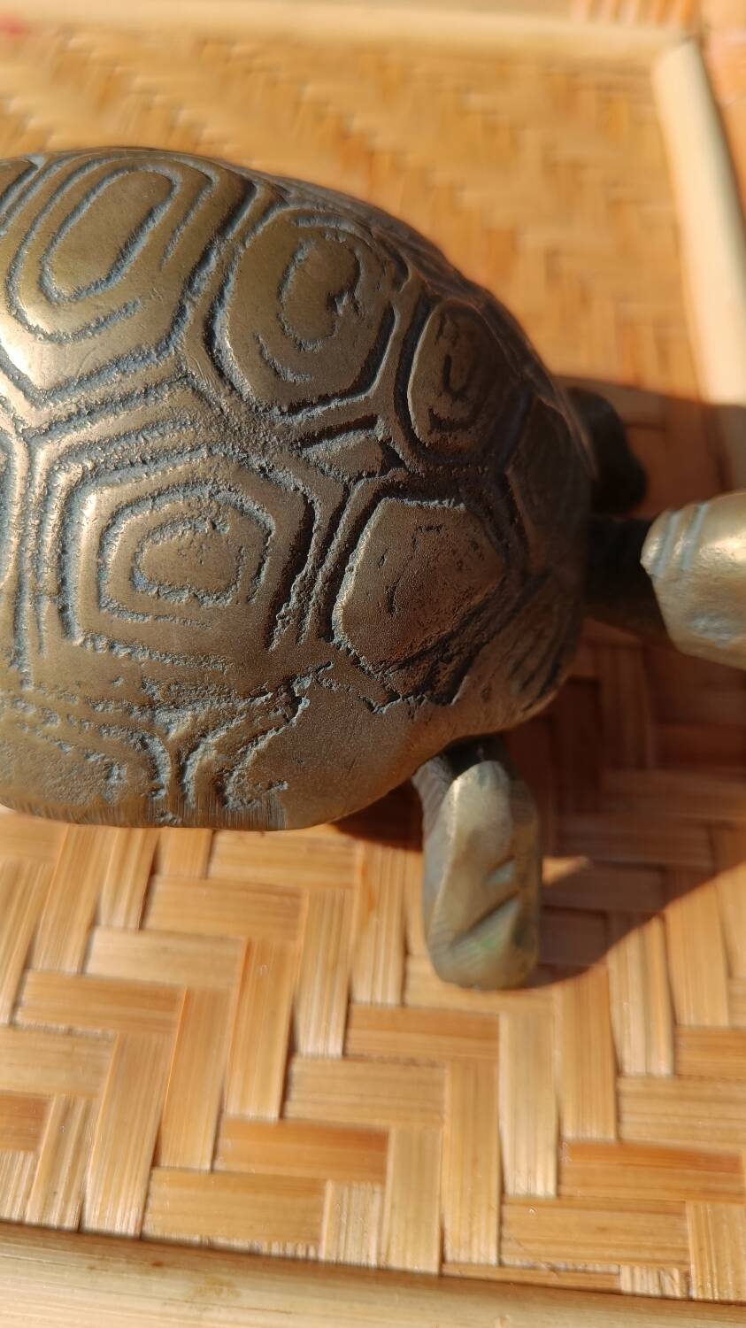 Ancient bronze tortoise ashtray