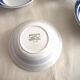 Series of 6 tablespoons in blue striped earthenware