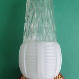 Pair of vintage rattan bamboo wall sconces