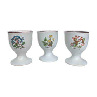 coquetiers engrés fleurs vintage