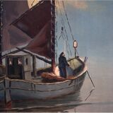 Peinture « Bateaux dans le brouillard »