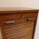 Antique oak filing cabinet with roller shutter