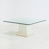 MK10238 Glass and concrete coffee table