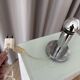 Vintage modernist lamp in chrome – minimalist design