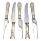 Set of 12 Napoleon Empire table knives - 19th century diamond swan decoration.