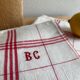 Old embroidered tea towels