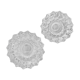 Set of 2 chiseled crystal ashtrays