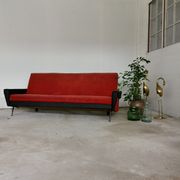 Convertible bench daybed rockabilly red and blakc 50-60s