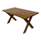 Vintage Dining Table Pinewood 60's Minimalist Dining Table