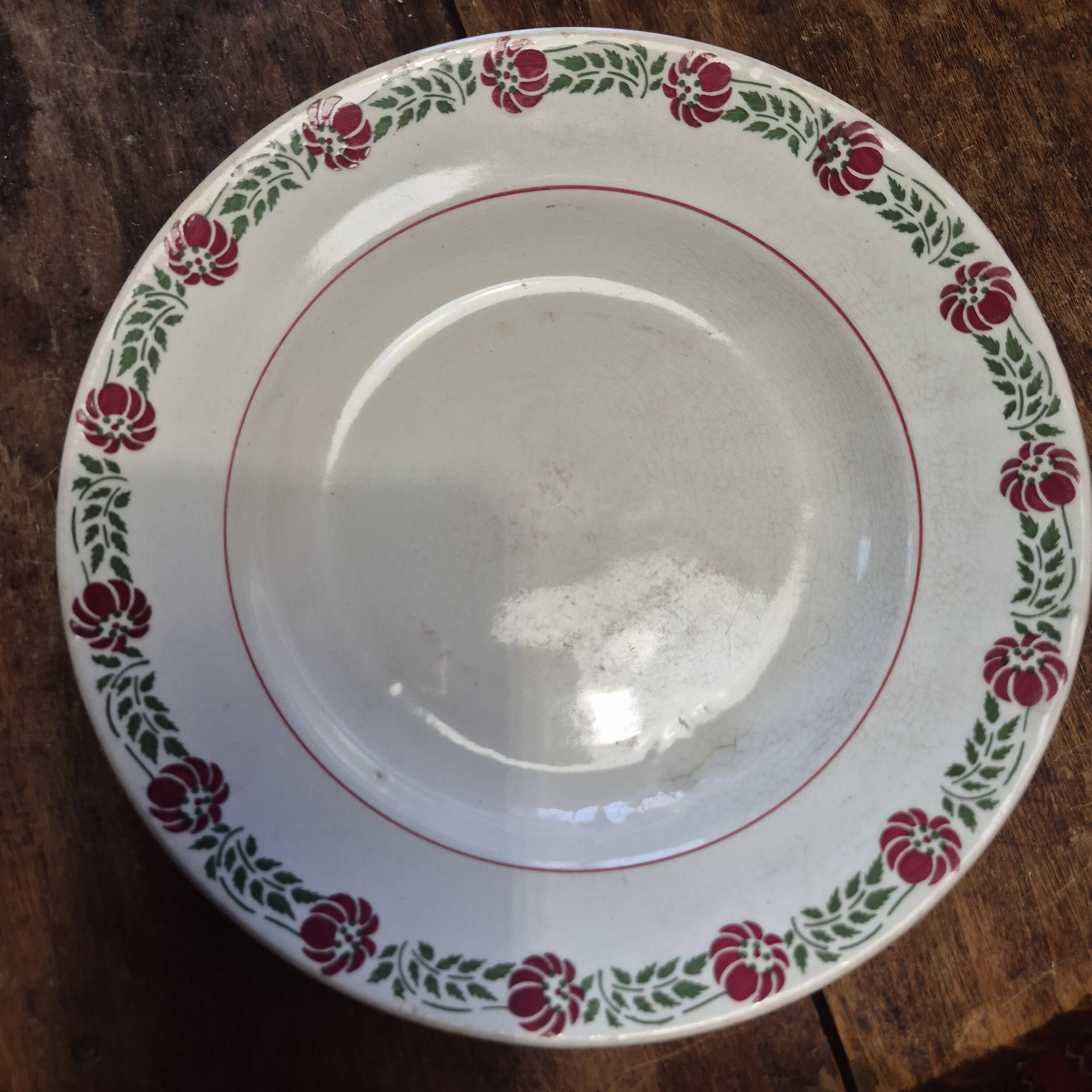 5 deep plates Orchies Moulin des Loups and Hamage iron ter.