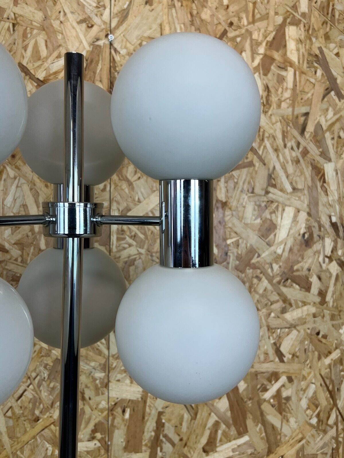 60s 70s lamp light floor lamp metal glass space age design