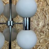 Lampadaire métal verre