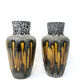 Paire vases West Germany ocre, 1970