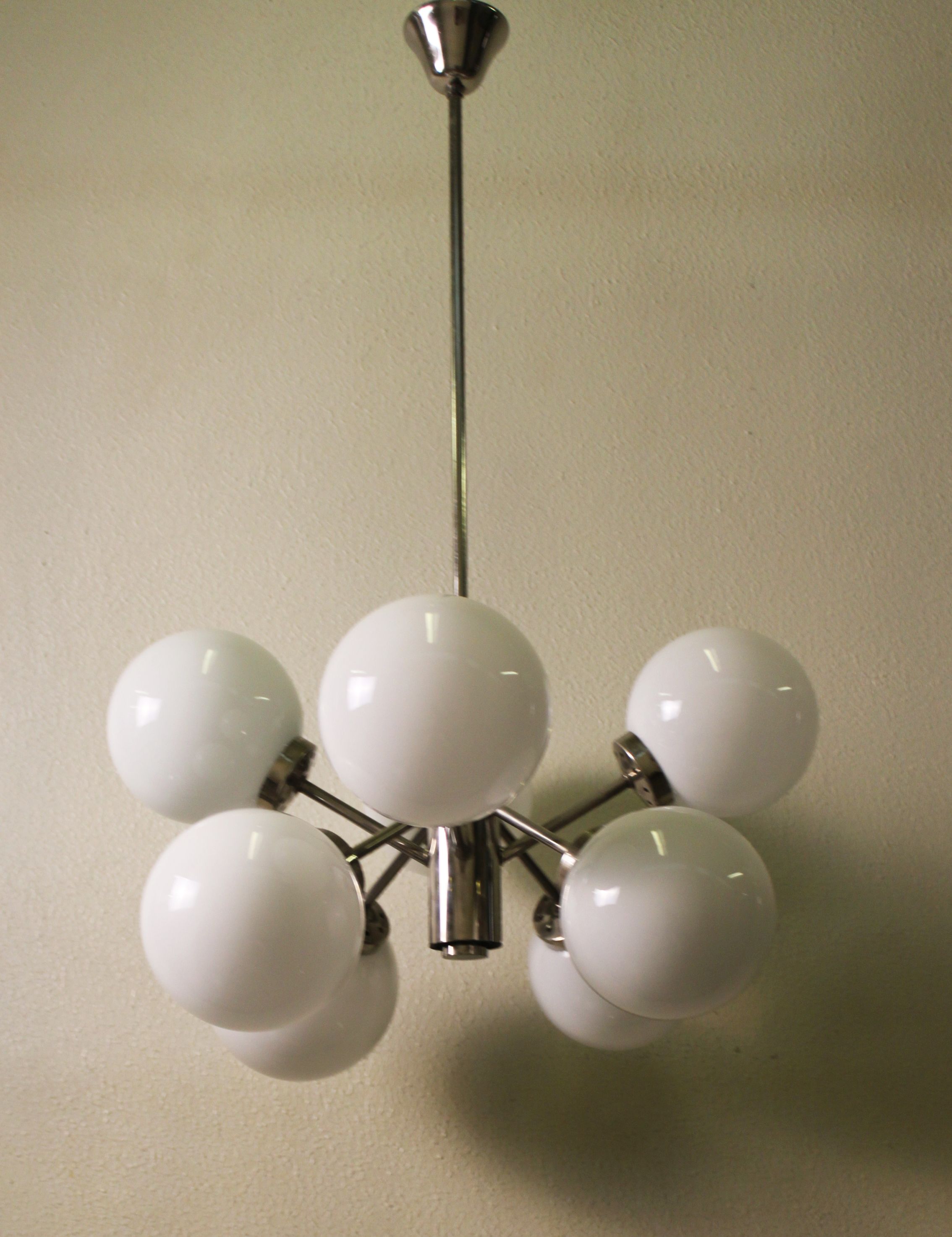 Sputnik chandelier 8 lights, Kaiser Leuchten, Germany, 60's