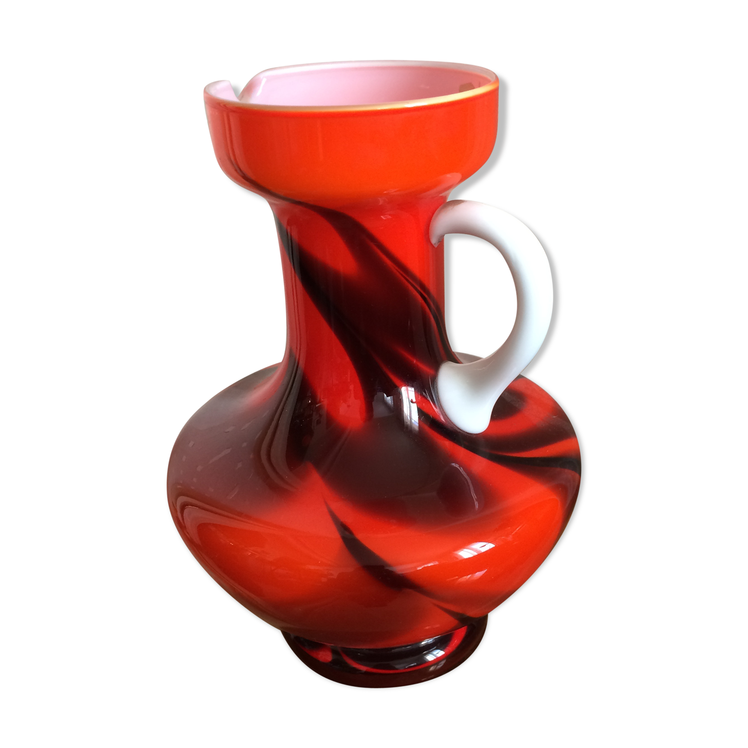 Vintage opaline pitcher Carlo Moretti