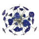 Blue clover murano glass sputnik chandelier