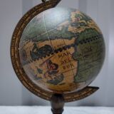 Authentic antique vintage musical globe in wood